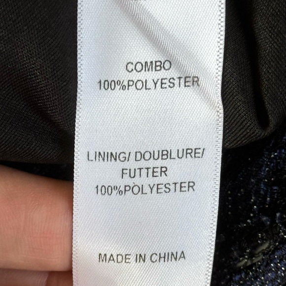 NWT Adriana Papell Navy Lace Overlay Jeweled Belted Formal Dress Gown Size 6 - Picture 13 of 13